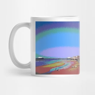 Blackpool Tower and Beach Posterized Mug